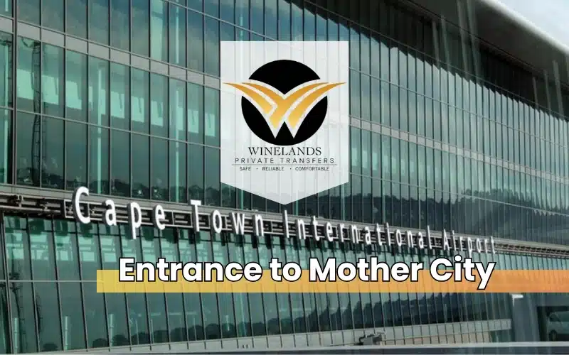 Cape Town International Airport entrance illustration