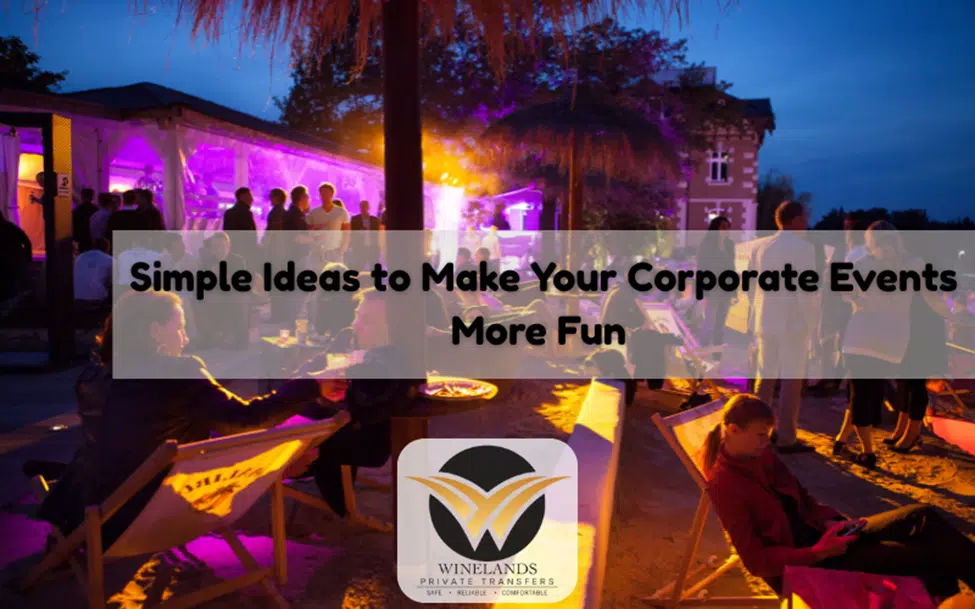 Corporate event ideas illustration with an outdoor evening celebration
