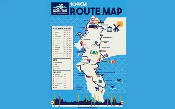 Cape Town Cycle Tour route map