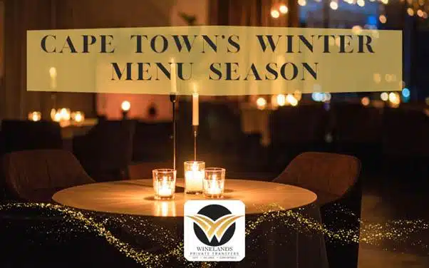 Cape Town winter menu season illustration with a candlelit restaurant table